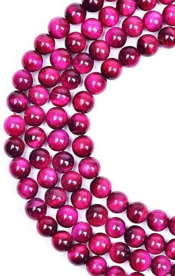 Silver Plated Pink Tiger Eye Pineapple Jewelry Set