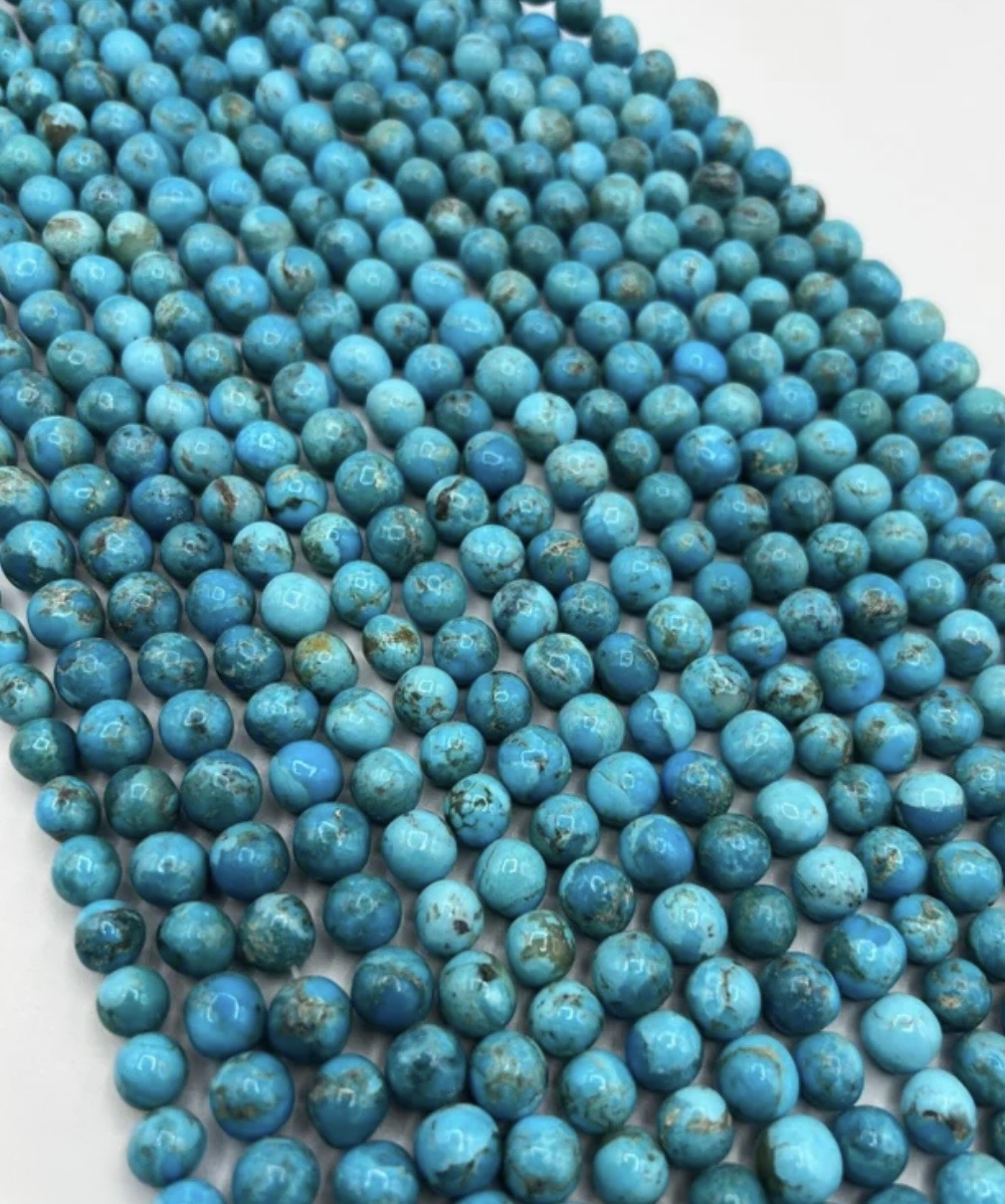 Silver Plated Kingman Turquoise Pineapple Jewelry Set
